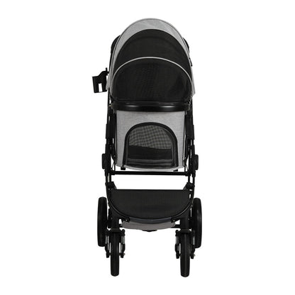 i.Pet Pet Stroller Dog Pram Large Cat Carrier Travel Pushchair 4 Wheels Foldable PET-STROLLER-103-GR