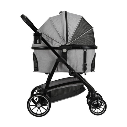 i.Pet Pet Stroller Dog Pram Large Cat Carrier Travel Pushchair 4 Wheels Foldable PET-STROLLER-103-GR