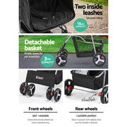 i.Pet 4 Wheel Pet Stroller - Black PET-STROLLER-4WL-BK