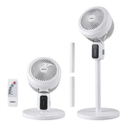 Devanti Pedestal Fan W/ Remote 3 Speed 12H Timer Height Adjustable Cooling Fan PF-RC-01R-WH