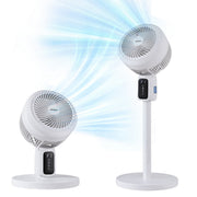 Devanti Pedestal Fan W/ Remote 3 Speed 12H Timer Height Adjustable Cooling Fan PF-RC-01R-WH