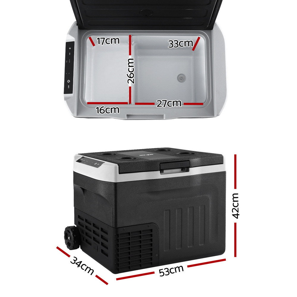 Portable Fridge 30L Bar Fridges Camping Freezer 12V/24V/240V PFN-A-30-BK