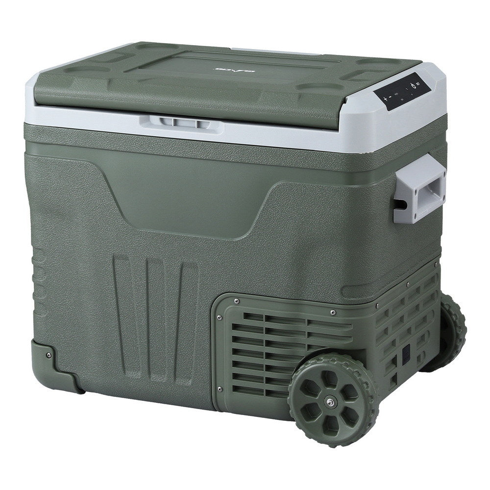 Portable Fridge 50L Camping Bar Fridges Freezer 12V/24V/240V PFN-A-50-WHEEL-GR
