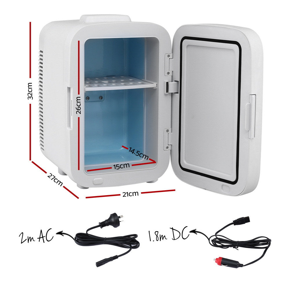 Glacio Mini Fridge Portable White Electric Cooler Warmer 12V 220V PFN-B-13-WH