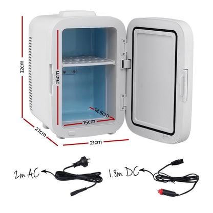 Glacio Mini Fridge Portable White Electric Cooler Warmer 12V 220V PFN-B-13-WH