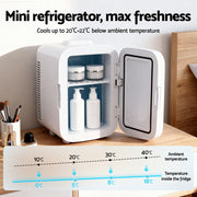 Glacio Mini Fridge Portable White Electric Cooler Warmer 12V 220V PFN-B-13-WH