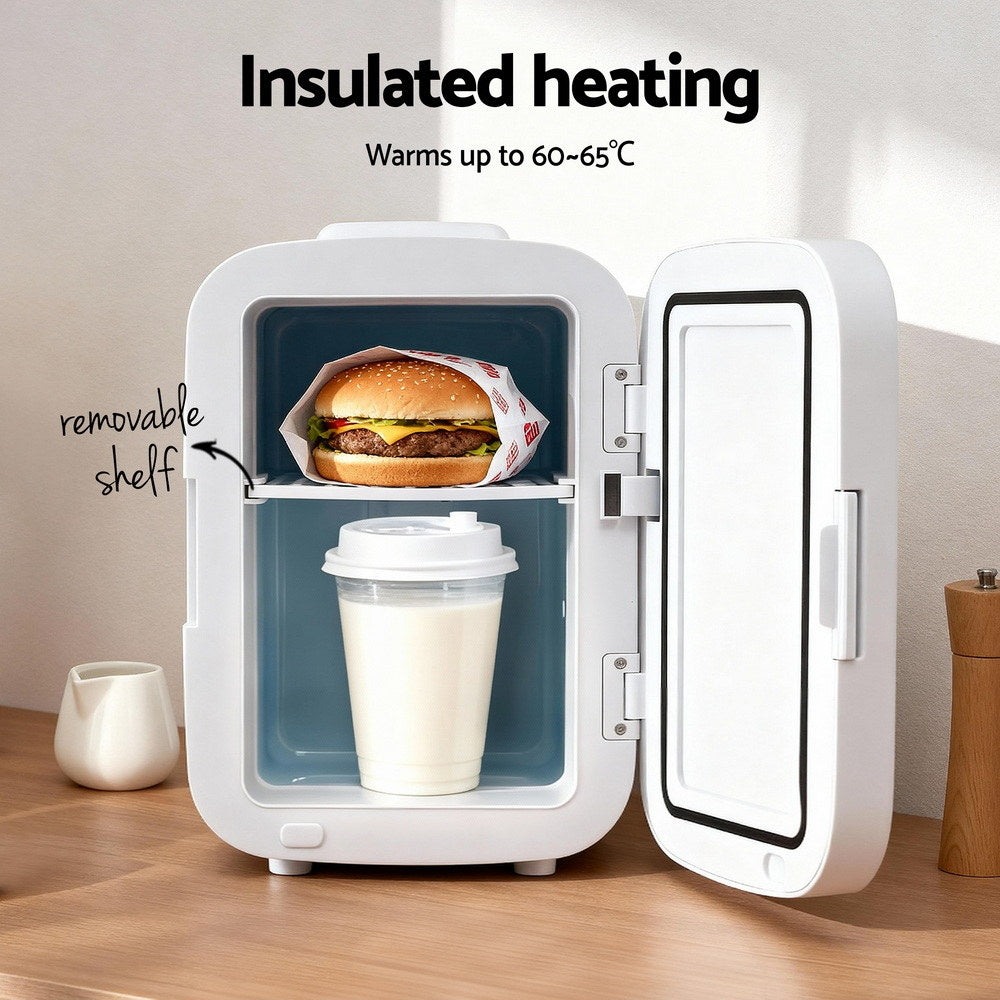 Glacio Mini Fridge Portable White Electric Cooler Warmer 12V 220V PFN-B-13-WH