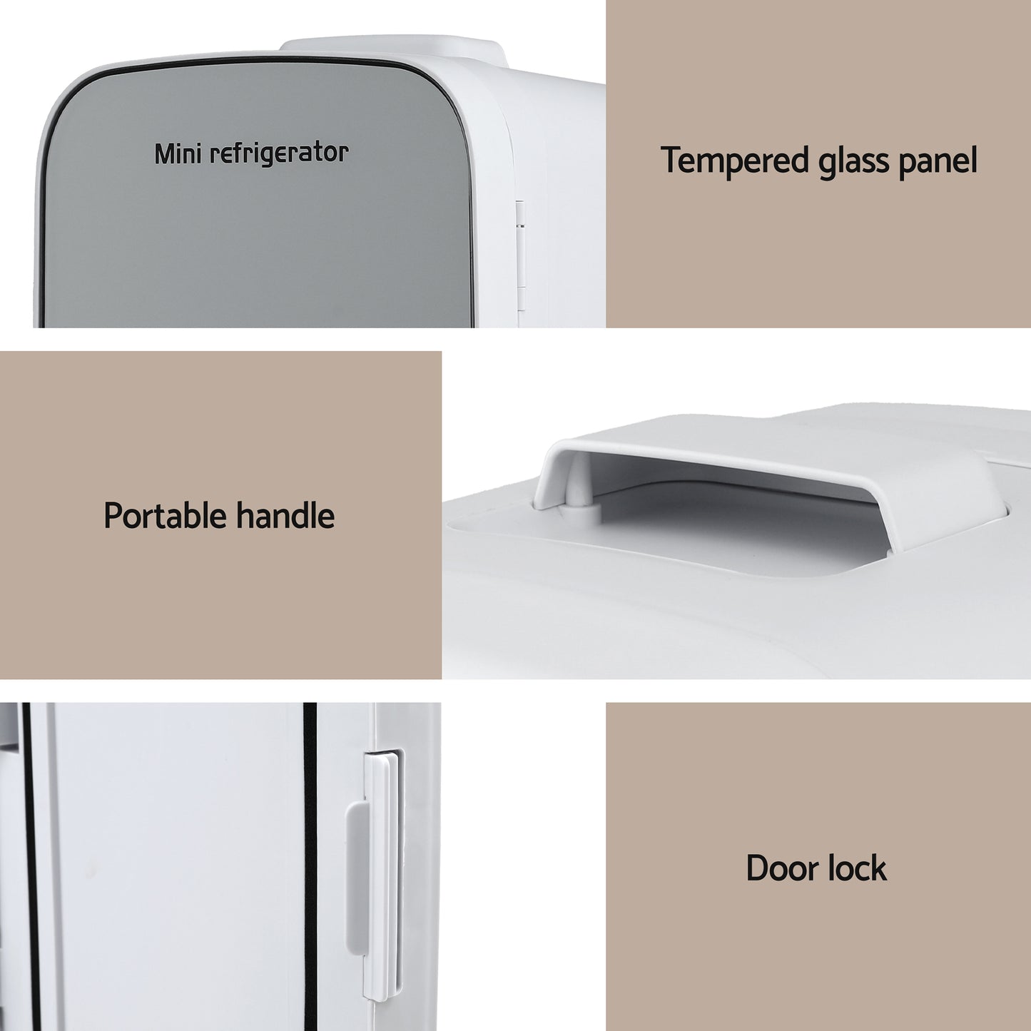 Glacio Mini Fridge Portable White Electric Cooler Warmer 12V 220V PFN-B-13-WH