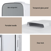 Glacio Mini Fridge Portable White Electric Cooler Warmer 12V 220V PFN-B-13-WH