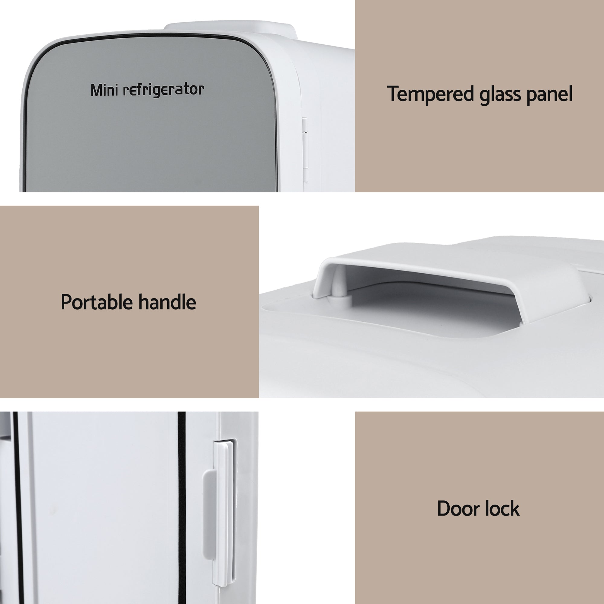 Glacio Mini Fridge Portable White Electric Cooler Warmer 12V 220V PFN-B-13-WH