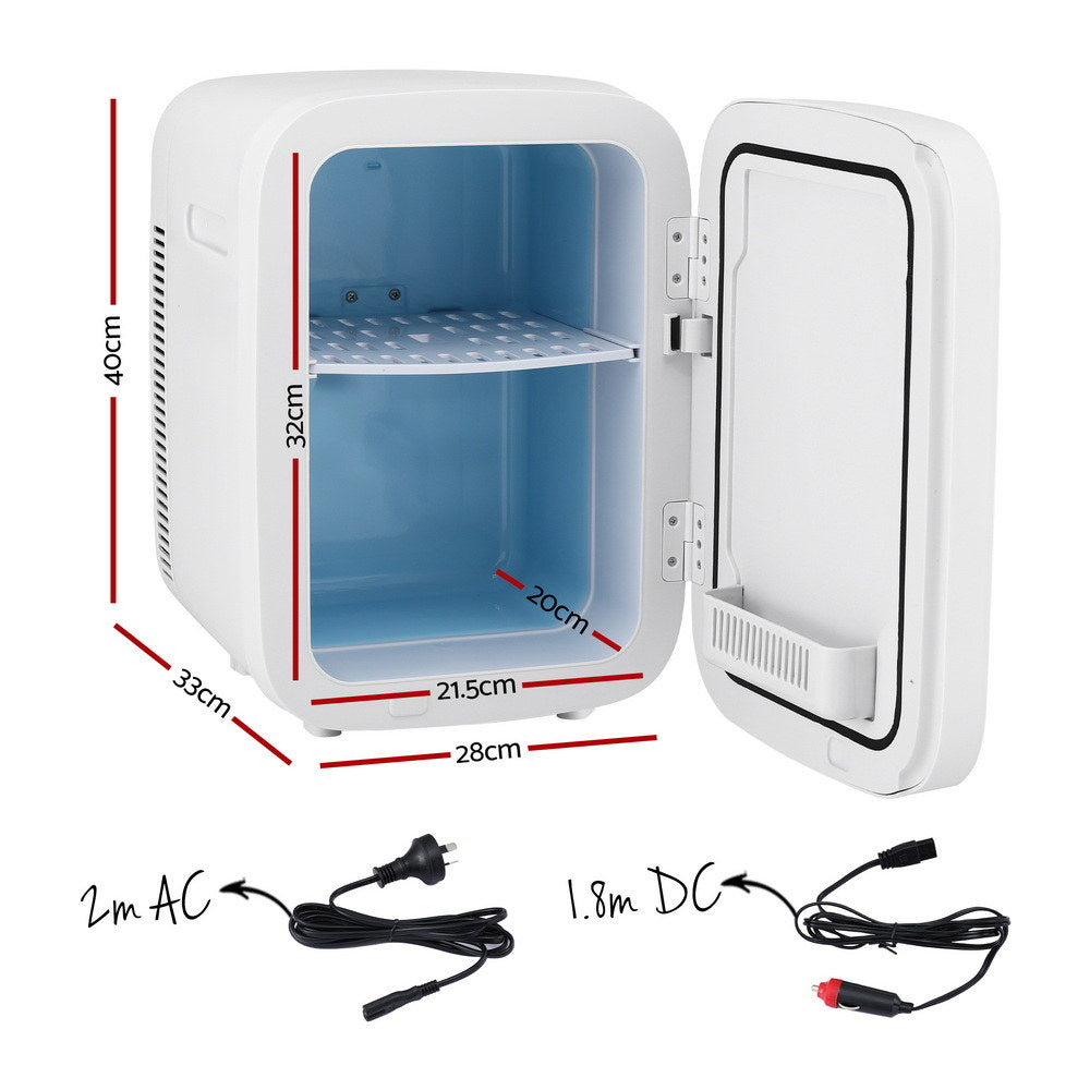 Glacio Mini Fridge Portable White Electric Cooler Warmer Car Office 12V 220V PFN-B-22-WH