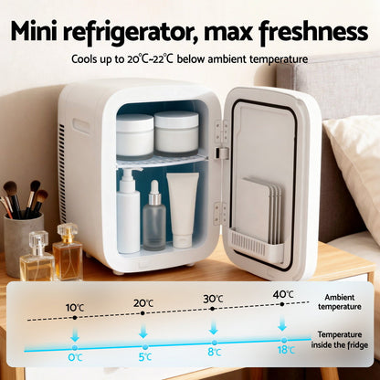 Glacio Mini Fridge Portable White Electric Cooler Warmer Car Office 12V 220V PFN-B-22-WH