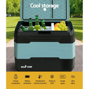 Glacio 50L Portable Fridge Freezer Fridges Cooler Camping 12V/24V/240V Caravan PFN-E-CL-L-BK