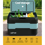 Glacio 40L Portable Fridge Freezer Fridges Cooler Camping 12V/24V/240V Caravan PFN-E-CL-M-BK
