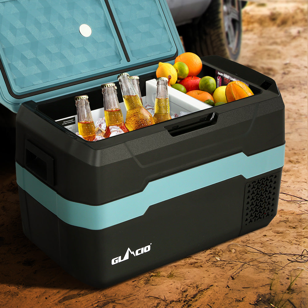 Glacio 35L Portable Fridge Freezer Fridges Cooler Camping 12V/24V/240V Caravan PFN-E-CL-S-BK
