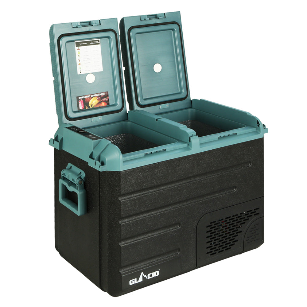 Glacio 50L Portable Fridge Freezer Cooler Camping 12V/24V/240V Caravan Car PFN-E-CLXL-L-BK