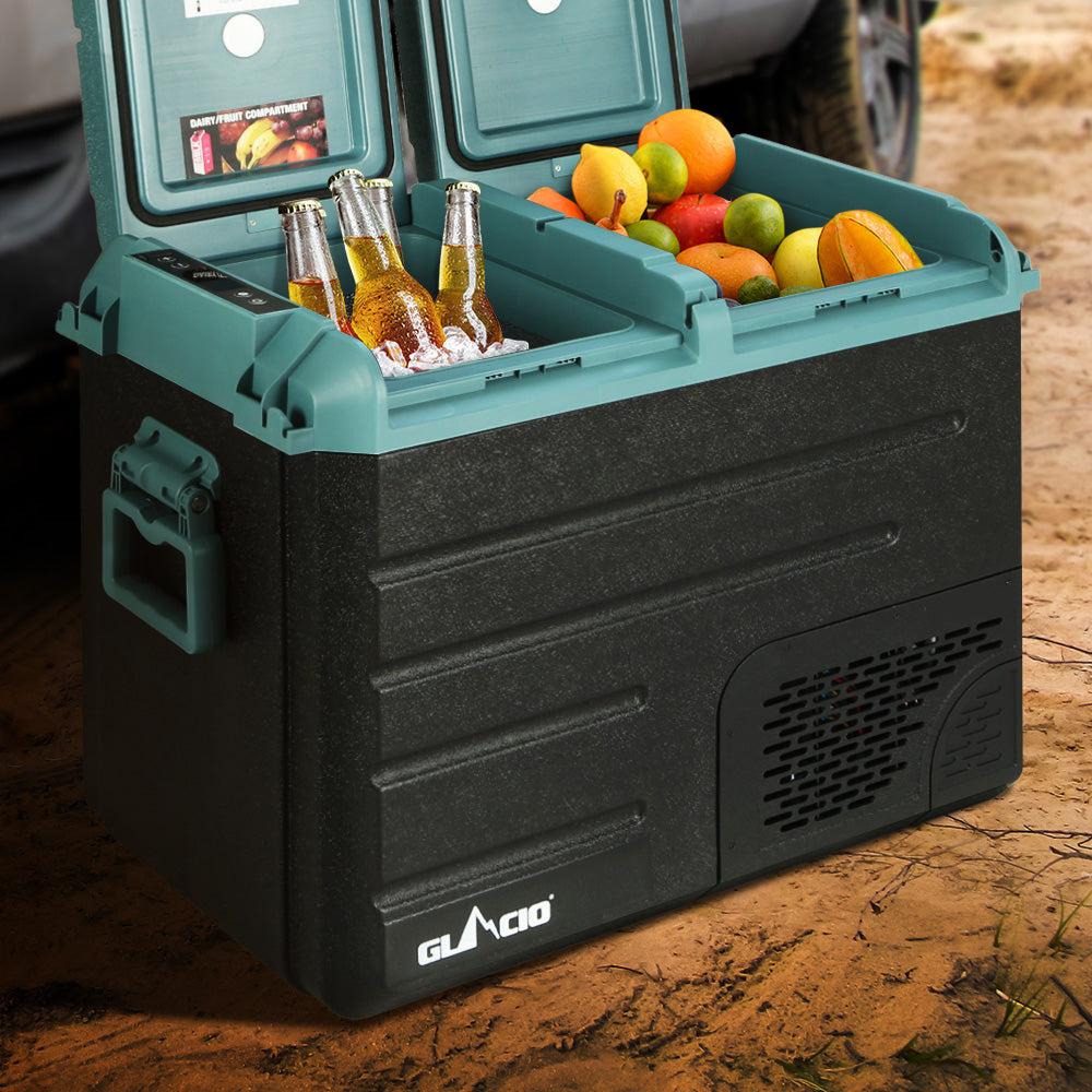 Glacio 50L Portable Fridge Freezer Cooler Camping 12V/24V/240V Caravan Car PFN-E-CLXL-L-BK
