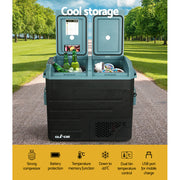 Glacio 60L Portable Fridge Freezer Cooler Camping 12V/24V/240V Caravan Car PFN-E-CLXL-XL-BK