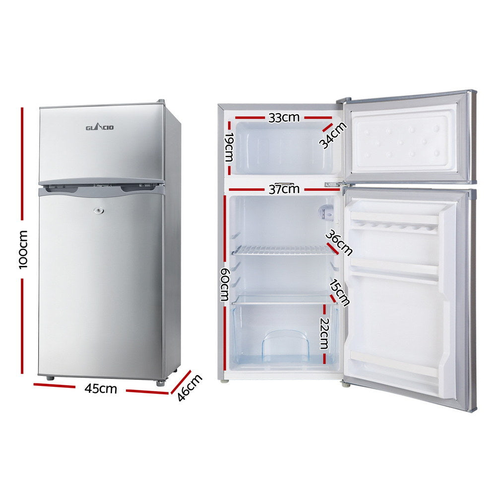 Glacio 100L Portable Fridge Freezer Bar Upright 12V/24V/240V Camping Caravan PFN-F-100L