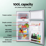 Glacio 100L Portable Fridge Freezer Bar Upright 12V/24V/240V Camping Caravan PFN-F-100L