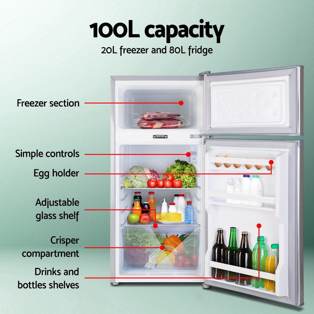 Glacio 100L Portable Fridge Freezer Bar Upright 12V/24V/240V Camping Caravan PFN-F-100L