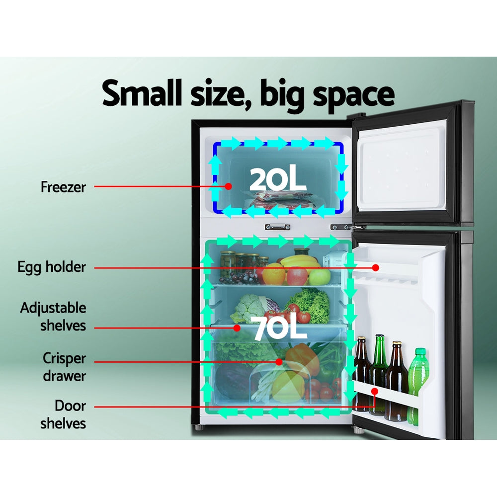 Glacio 90L Portable Fridge Freezer Bar Upright 12V/24V/240V Camping Caravan PFN-F-90-D-BK