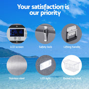 Glacio Camping Fridge 100L Portable Bar Fridges Freezer 12V/24V/240V PFN-G-100-BK
