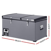 Glacio Camping Fridge 80L Portable Bar Fridges Freezer 12V/24V/240V PFN-G-80-D-BK