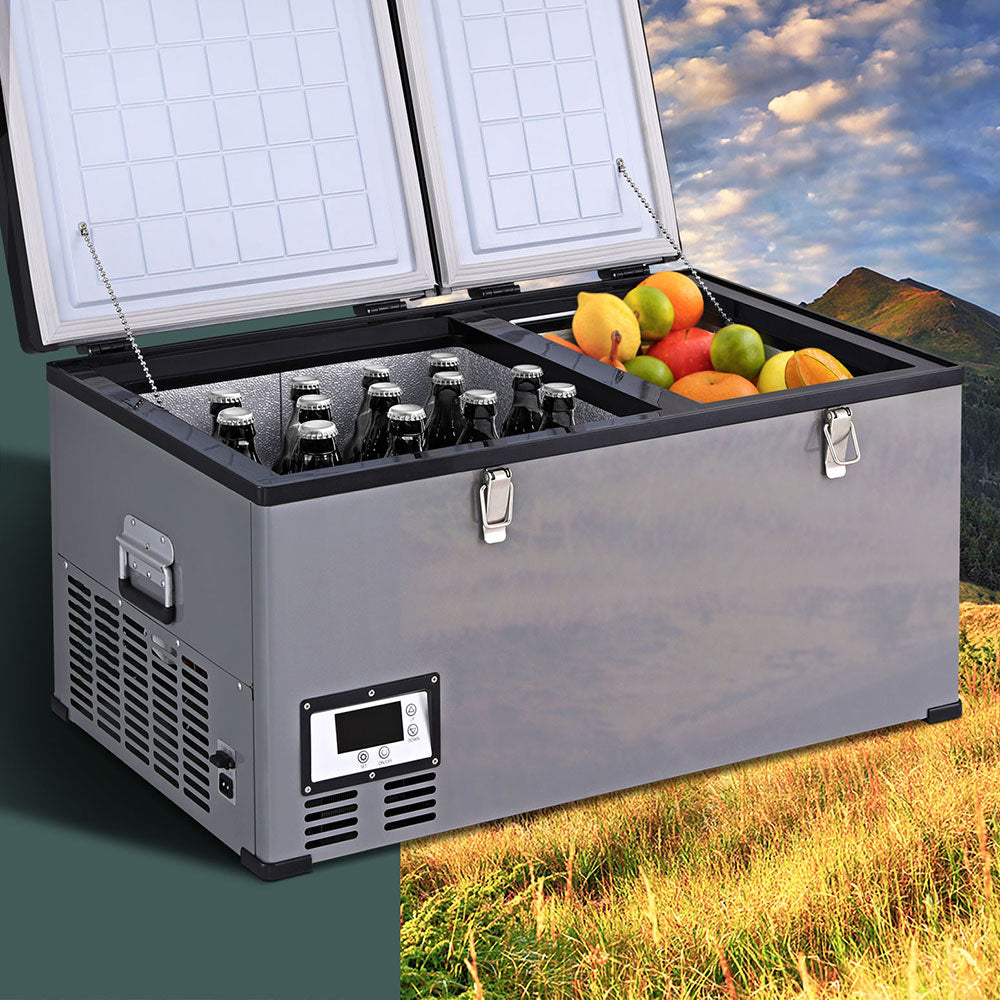 Glacio Camping Fridge 80L Portable Bar Fridges Freezer 12V/24V/240V PFN-G-80-D-BK