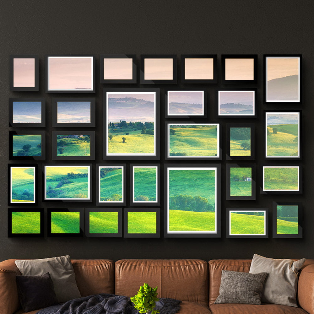 Artiss Photo Frames Art Holder 30PCS 8x10" 5x7" 4x6" 3.5x5" Black PFS-30C-BK
