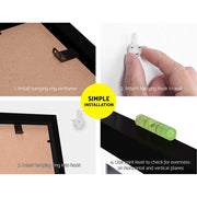 3 PCS Photo Frame Wall Set A3 Picture Home Decor Art Gift Present Black PFS-3F-A3-BK