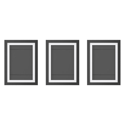 Artiss Photo Frame A4 3PCS Set PFS-A4-3P-BK