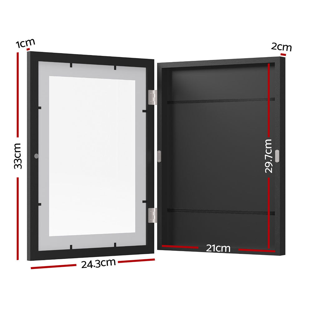Artiss Photo Frame A4 3PCS Set PFS-A4-3P-BK