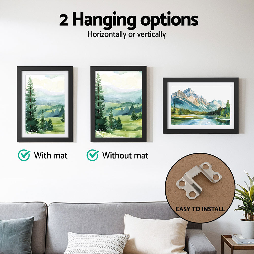 Artiss Photo Frame A4 3PCS Set PFS-A4-3P-BK