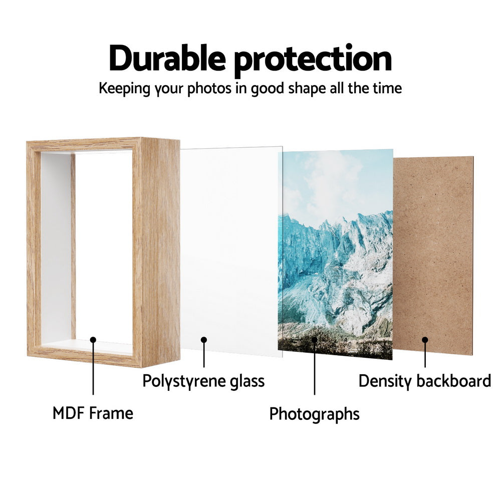 Artiss Photo Frame 3PCS Set 3D PFS-D-3D-H15-3P-WD