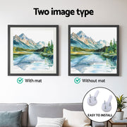 Artiss Photo Frame 2PCS Set Black PFS-D-H40-2P-BK