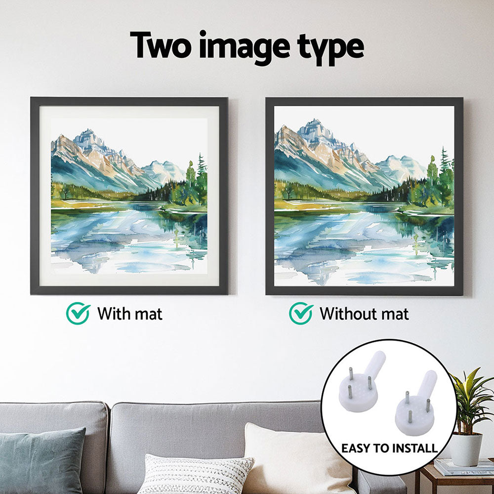 Artiss Photo Frame 2PCS Set Black PFS-D-H40-2P-BK
