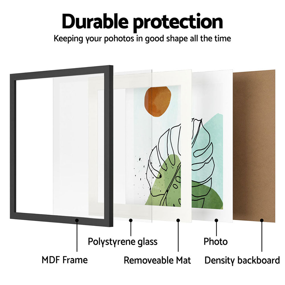 Artiss Photo Frame 2PCS Set Black PFS-D-H40-2P-BK
