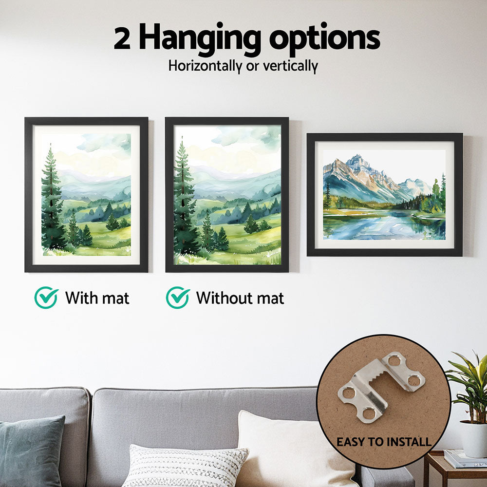 Artiss Photo Frame 3PCS Set Black PFS-H38-3P-BK