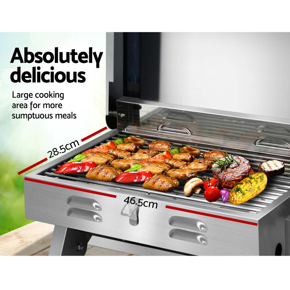 Grillz Portable Gas BBQ Grill PGB-1B-HP-SS-A