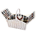 Alfresco 2 Person Picnic Basket Set Willow Vintage Baskets Insulated Blanket Bag PICNIC-2PPL-BASKET-WH