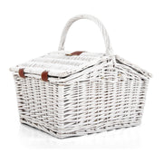 Alfresco 2 Person Picnic Basket Set Willow Vintage Baskets Insulated Blanket Bag PICNIC-2PPL-BASKET-WH