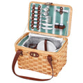 Alfresco 2 Person Picnic Basket Set Wooden Cooler Bag Plates Outdoor Insulated PICNIC-2PPL-COOLER-STRAP