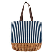 Alfresco 4 Person Picnic Basket Bag Set Wooden Blanket Cooler Outdoor Insulated PICNIC-4PPL-BAG-STRIPE