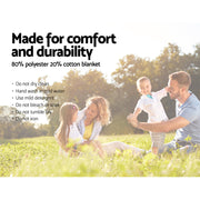 Alfresco 4 Person Picnic Basket Set Insulated Outdoor Blanket Bag PICNIC-4PPL-BASKET-BK