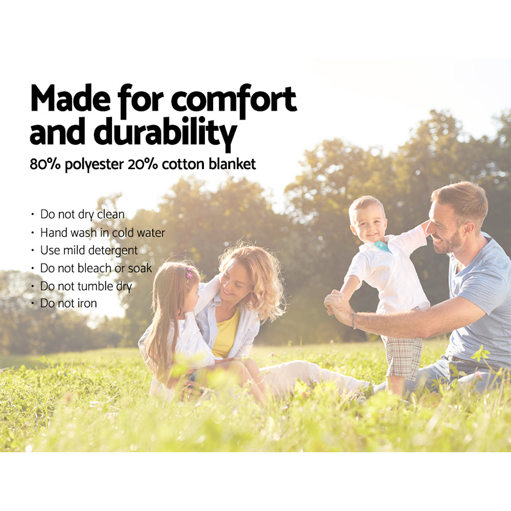 Alfresco 4 Person Picnic Basket Set Insulated Outdoor Blanket Bag PICNIC-4PPL-BASKET-BK