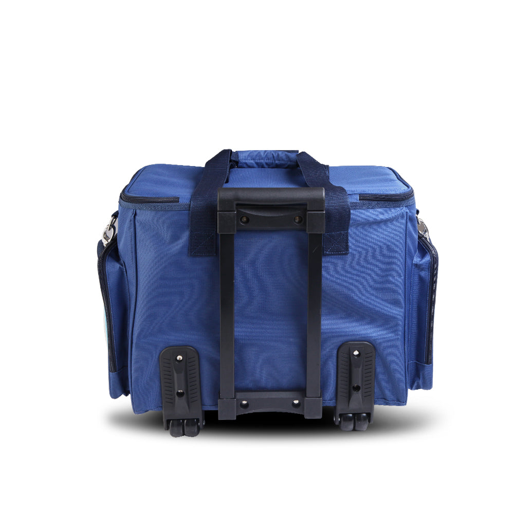Alfresco 6 Person Picnic Basket Set Bag Wheels Insulated Trolley PICNIC-6PPL-COOLER-TRO