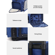 Alfresco 6 Person Picnic Basket Set Bag Wheels Insulated Trolley PICNIC-6PPL-COOLER-TRO