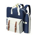 Alfresco 4 Person Picnic Basket Set Backpack Bag Insulated Blue PICNIC-BAG-4PPL-BUWH