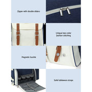 Alfresco 4 Person Picnic Basket Set Backpack Bag Insulated Blue PICNIC-BAG-4PPL-BUWH
